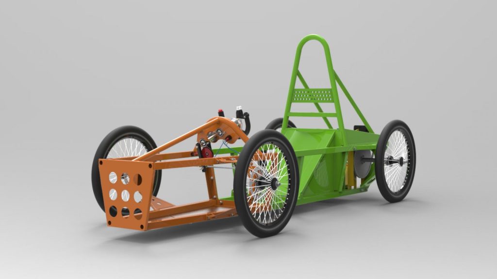 IET Greenpower Formula 24 chassis with wheels and steering rack